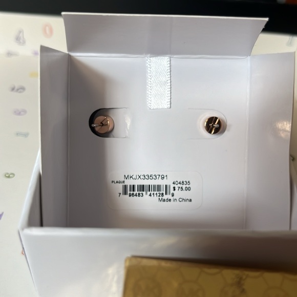 Michael Kors Rose Gold Stud Earrings - Picture 5 of 8